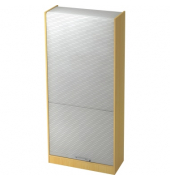 Rollladenschrank V6 VSET90/6/S/RE, abschlie&szlig;bar, 5 OH, buche/silber, 90x200,4x40cm (BxHxT)