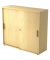 Schiebet&uuml;renschrank V1752/V1753 V1753S/3/3/SG, abschlie&szlig;bar, 3 OH, ahorn, 120x110x40cm (BxHxT)