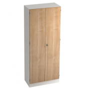 Aktenschrank V6 V6100/W/N/SG, abschlie&szlig;bar, 5 OH, nussbaum/wei&szlig;, 80x200,4x42cm (BxHxT)