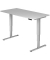 Sitz-Steh-Schreibtisch, elektrisch höhenverstellbar, 63,5-128,5cm (H), 160x80cm (BxT), rechteckig, lichtgrau / silber
