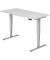 Sitz-Steh-Schreibtisch, elektrisch höhenverstellbar, 63,5-128,5cm (H), 160x80cm (BxT), rechteckig, weiß / silber