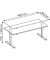 Sitz-Steh-Schreibtisch XMST, elektrisch h&ouml;henverstellbar, 71-120cm (H), 180x80cm (BxT), rechteckig, nussbaum / silber