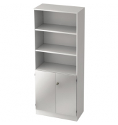 Regalschrank Solid V6770WSSG 5OH weißsilber