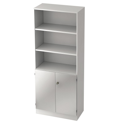 Regalschrank Solid V6770WSSG 5OH weißsilber