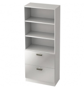 H&auml;ngeregistraturschrank V7300/W/S/SG V7, silber/wei&szlig;, 2 Schubladen