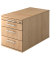 Rollcontainer VTC30/E/E/RE Solid, eiche, 4 Schubladen, Spanplatte, abschlie&szlig;bar