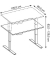 Sitz-Steh-Schreibtisch, elektrisch höhenverstellbar, 63,5-128,5cm (H), 120x80cm (BxT), rechteckig, eiche / silber