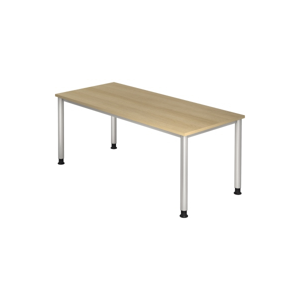 4032062165003 - Schreibtisch VHS19 E S manuell höhenverstellbar 685-81cm (H) 180cmx80cm (BxT) rechteckig eiche   Silber 4032062165003 Hamme