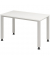 Schreibtisch Q-Serie, manuell h&ouml;henverstellbar, 68-83,5cm (H), 120x67,2cm (BxT), rechteckig, wei&szlig; / silber