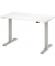 Sitz-Steh-Schreibtisch Mini, elektrisch höhenverstellbar, 71-120cm (H), 120x67,2cm (BxT), rechteckig, weiß / silber