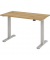 Sitz-Steh-Schreibtisch Mini, elektrisch höhenverstellbar, 71-120cm (H), 120x67,2cm (BxT), rechteckig, asteiche / silber