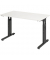 Schreibtisch O-Serie mini, manuell höhenverstellbar, 65-85cm (H), 120x67,2cm (BxT), rechteckig, weiß / graphit