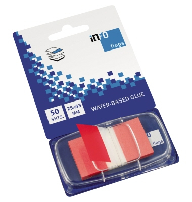 Haftmarker 7728-74, 25x43mm, rot, ohne, Z-Notes, rechteckig