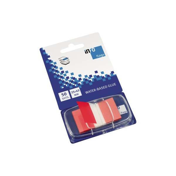4044355772874 - Haftnotizen INFO FLAGS Z-Faltung beschreibbar selbstklebend ablösbar lösungsmittelfrei 50 Blatt mit Spender B 43 x H 25 mm rot-transparent 4044355772874 - Haftnotizen INFO FLAGS Z-Faltung beschreibbar selbstklebend ablösbar lösungsmittelfrei 50 Blatt mit Spender B 43 x H 25 mm rot-transparent