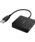 Hub, manuell, USB 2.0, Geräteanschlüsse: 4 an 1, schwarz