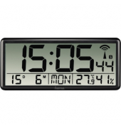  Funkuhr Jumbo 00186352, schwarz, 36cm, rechteckig, digital