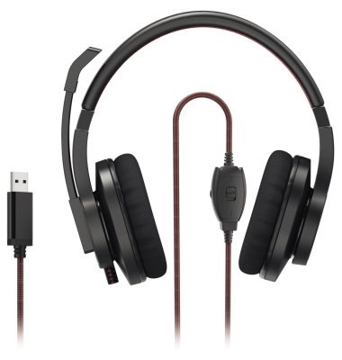 Headset HS-USB400 V2, Kopfbügel, Stereo, USB A, 243 g, Kabellänge: 2 m
