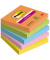 Haftnotizen 7100258933, Super Sticky Notes Boost Collection, 76x76mm, farbig sortiert (vitalorange/limonengr&uuml;n/paradiseblau/trop