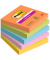 Haftnotizen 7100258933, Super Sticky Notes Boost Collection, 76x76mm, farbig sortiert (vitalorange/limonengr&uuml;n/paradiseblau/trop