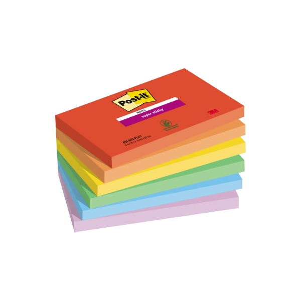 4054596924468 - Haftnotizen 7100258796 Playful 127x76mm ultrarot vitalorange ultragelb limonengrün paradiseblau flieder rechteckig 405459692 6 Stück
