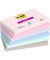 Haftnotizen 6556SSSOUL, Super Sticky Notes Soulful Collection, 127x76mm, rosa/flamingopink/flieder/denimblau/mint/grau, rechteck