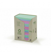 Haftnotizen 655-1RPT, Recycling Notes Tower Pastell Rainbow, 127x76mm, je 4 x mint/rosa/je 3 x hellblau/flamingopink/2 x gelb, rechteckig