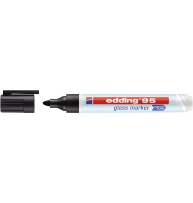  Glasboardmarker 95, 4-95001, schwarz, 1,5-3mm Rundspitze