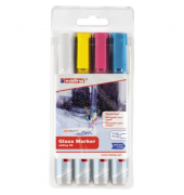  Glasboardmarker-Set 95, 4-95-4-099, Etui, 4-farbig sortiert, 1,5-3mm Rundspitze