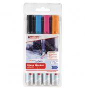  Glasboardmarker-Set 95, 4-95-4-999, Etui, 4-farbig sortiert, 1,5-3mm Rundspitze