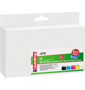 Druckerpatrone EDD-570 18-570 (kompatibel mit HP), schwarz/cyan/magenta/gelb, ca. 3800 Seiten/ ca. 3200 Seiten farbig