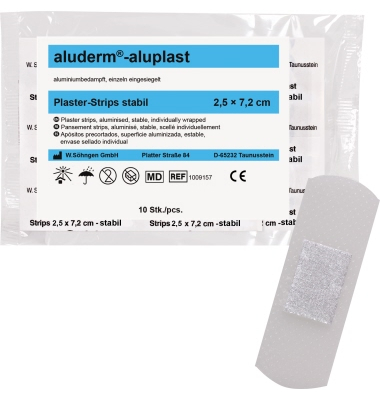 aluderm Pflaster aluplast Strips 1009157 2,5x7,2cm