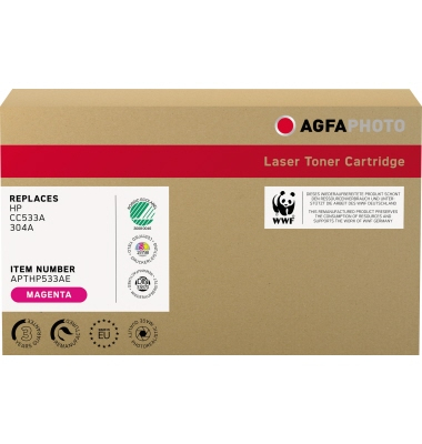 AgfaPhoto Toner APTHP533AE wie HP CC533A 304A magenta AgfaPhoto Toner APTHP533AE wie HP CC533A 304A magenta