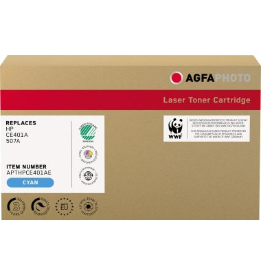 AgfaPhoto Toner APTHPCE401AE wie HP CE401A 507A cyan AgfaPhoto Toner APTHPCE401AE wie HP CE401A 507A cyan