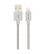 USB-Kabel LC-1530 Nylon 2m silbergrau