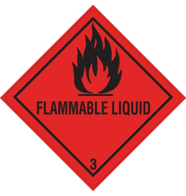 DR-Label Versandetikett DR653S1010 Kl.3 Flammable 100x100mm