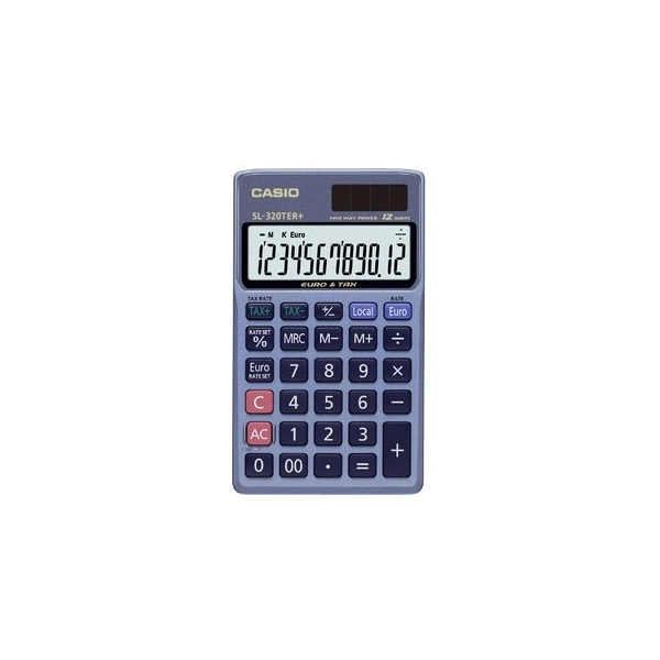 4549526612367 - CASIO SL-320TER+ Taschenrechner 12-stellig Solar Batterie Währungsumrechnung Steuerberechnung