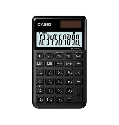 CASIO Taschenrechner SL-1000SC-BK-W-EP schwarz