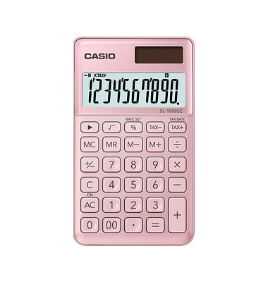 CASIO Taschenrechner SL-1000SC-PK-W-EP pink