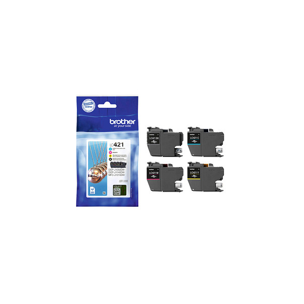 4977766813600 - Original Tintenpatrone LC421VAL Bunt Schwarz Schwarz Zyanblau Magenta Gelb (1 Stück)