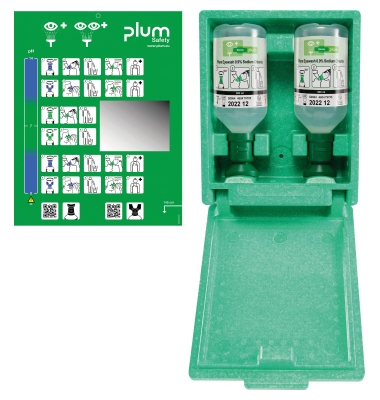 PLUM Augenspülwandbox 4650 mit 2x500 ml Plum Eyewash