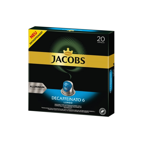 8711000413951 - JACOBS Kaffeekapsel Lungo 6 Decaff 4028756 8711000413951 Douwe Egberts DE GmbH 20 Stück 8711000413951 - JACOBS Kaffeekapsel Lungo 6 Decaff 4028756 8711000413951 Douwe Egberts DE GmbH 20 Stück