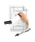 Magic-Chart Whiteboard  Folie  60 x 80 cm weiß  