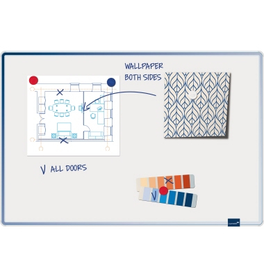 Whiteboard ACCENTS LINEAR COOL, 7-103135, 60x40cm, lackiert, Aluminiumrahmen