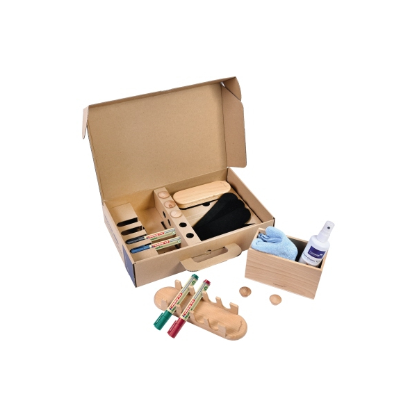 8713797101646 - Whiteboard Zubehör Set WOODEN 17-teilig für magnethaftende & beschriftbare Whiteboards FSC®-zertifiziertes Buchen-Naturholz