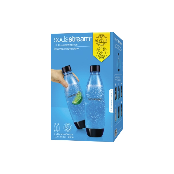 8719128112749 - spüllmaschinengeignete Kunststoffflasche FUSE 1L 2er-Set schwarz