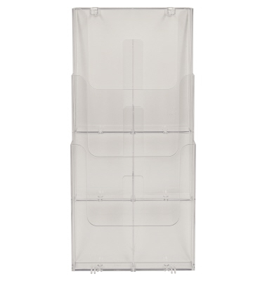 Exacompta Wandprospekthalter 74358D A4 hoch 3Fächer transparent Exacompta Wandprospekthalter 74358D A4 hoch 3Fächer transparent