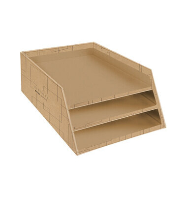 Briefablage Eterneco 13447D, A4/C4, braun, Recyclingkarton