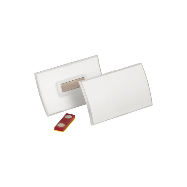 4005546732213 - Namensschild click fold 54x90 mm mit Magnet verdrehsicher pp Packung à 10 Stück transparent 826019 - Durable