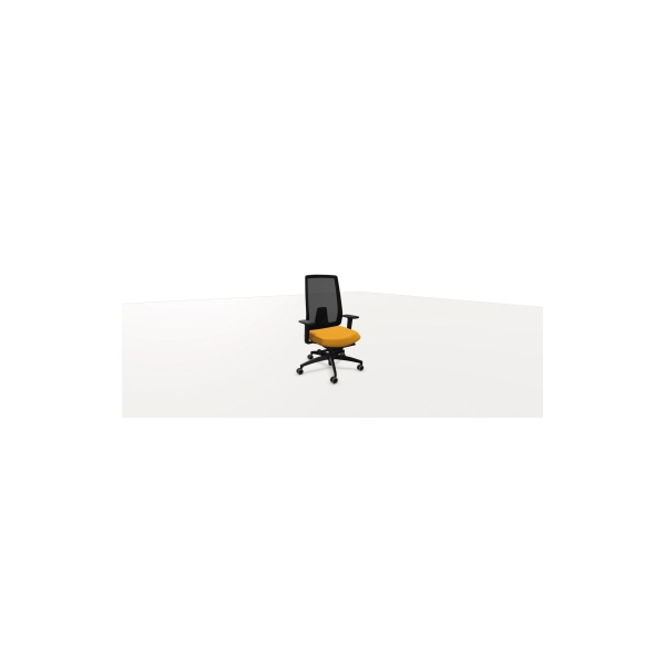 4260749142140 - Bürodrehstuhl Indeed mesh schwarz orange mit Armlehnen bis 150kg 4260749142140 Dauphin