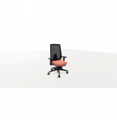 B&uuml;rodrehstuhl Indeed mesh, schwarz/pink / graphitschwarz, mit Armlehnen, bis 150kg, ohne Kopfst&uuml;tze
